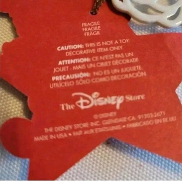 Disney A Christmas To Remember 50th Anniversary Cinderella Ornament 1999 3.5in - Picture 3 of 4